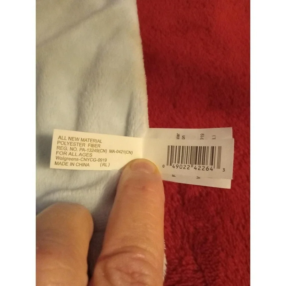 Walgreens Blue Bear Lovey Knotted Security Blanket Stuffed Animal Toy Valentine